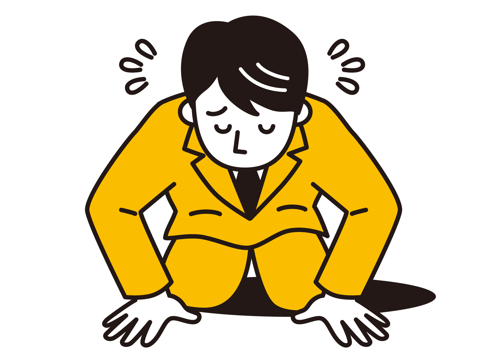 仕事でミスをして落ち込むイメージ