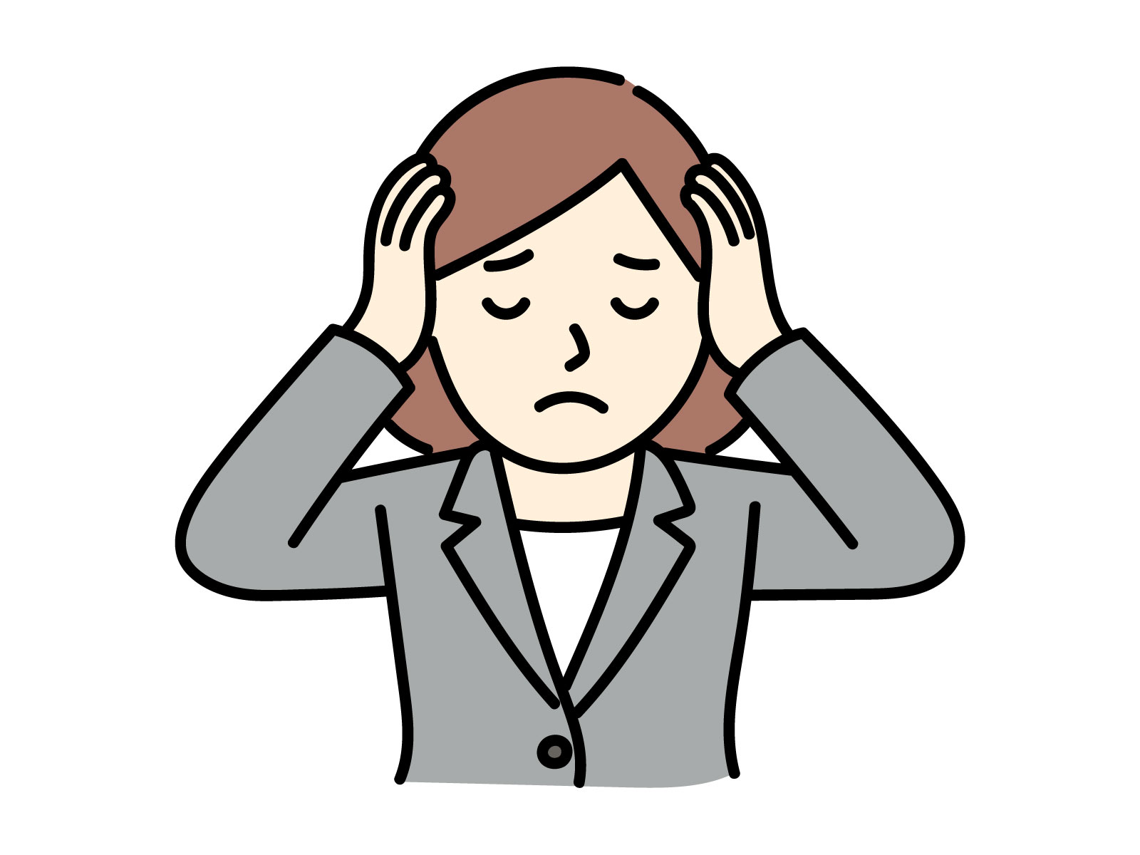 仕事で悩むイメージ